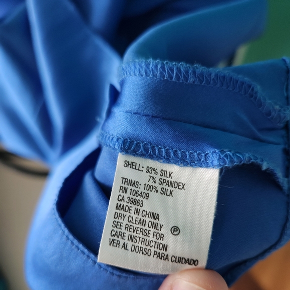 Antonio Melani blue silk tank - Picture 4 of 6